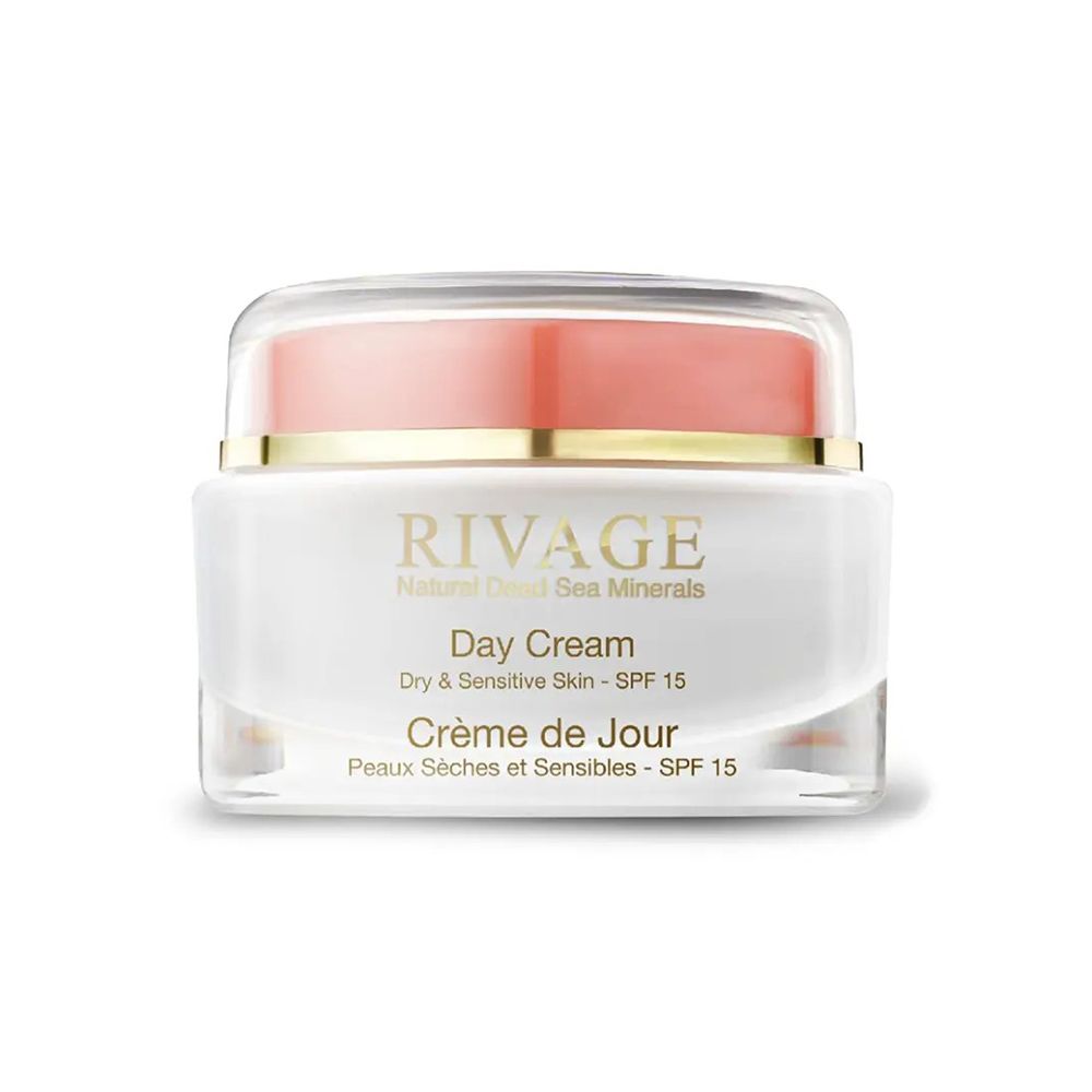 Rivage Day Cream for Dry and Sensitive Skin SPF 15 nourishing face cream with Dead Sea minerals and protective hydration