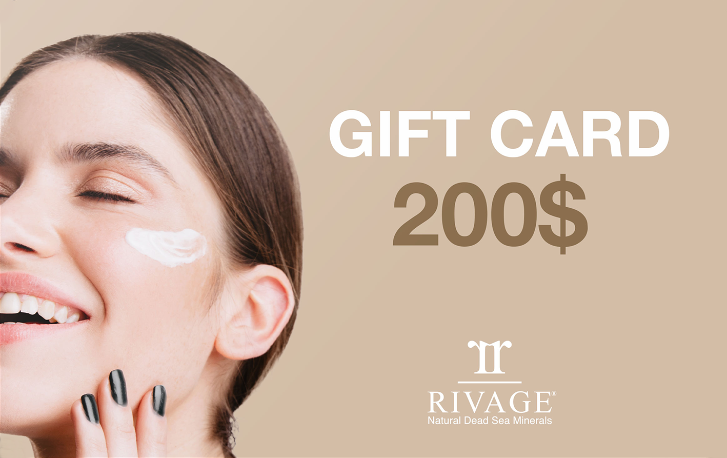 Rivage gift card 200 dollars for Rivage skincare products valid for one year