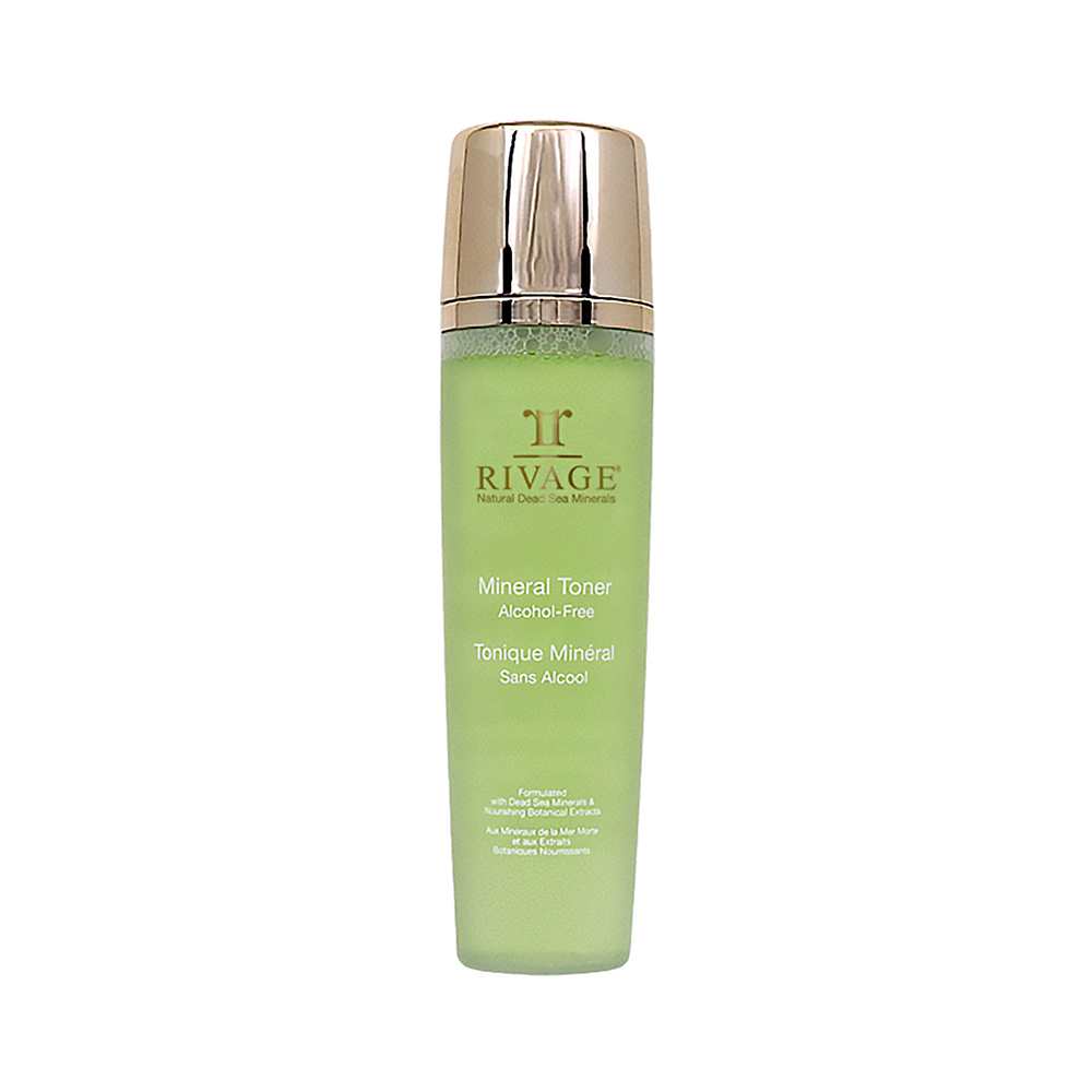 Rivage Mineral Toner alcohol free refreshing toner with Dead Sea minerals and botanical extracts to hydrate and balance skin