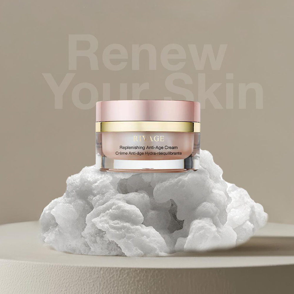 Rivage Replenishing Anti-Age Cream anti aging face cream with collagen vitamins and Dead Sea minerals for firm smooth and youthful skin