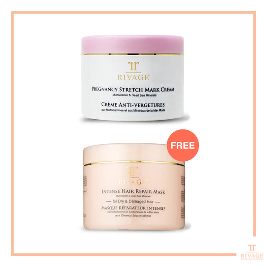 Mama Care Duo: Pregnancy Stretch Marks Cream + Intense Hair Repair Mask