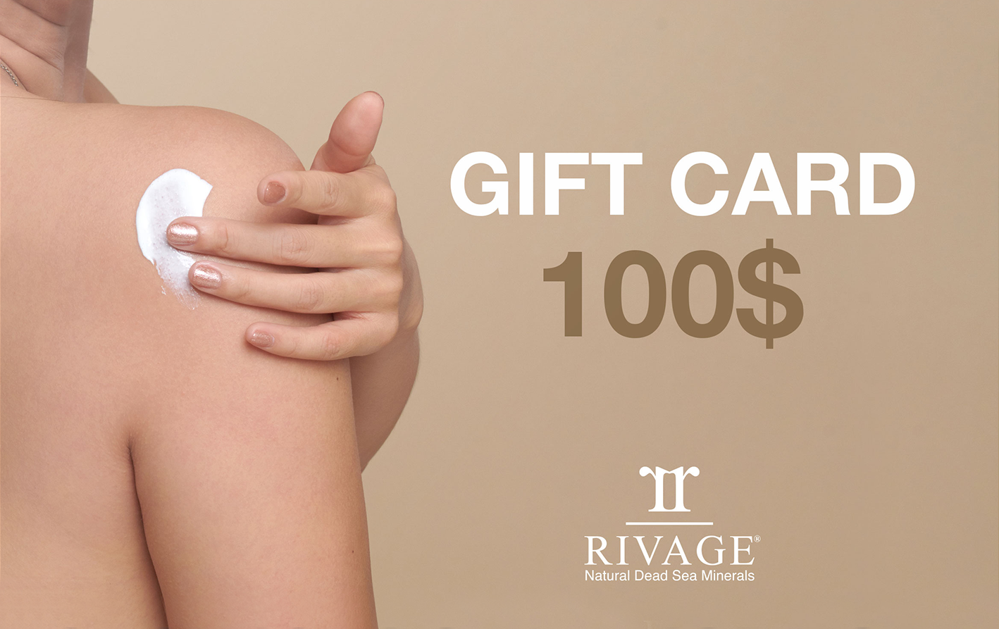 Rivage gift card 100 dollars for Rivage skincare products valid for one year